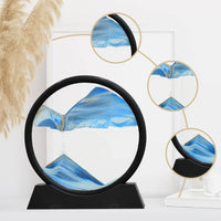 3D Moving Sand Art Picture Round Glass Deep Sea Sandscape Hourglass Quicksand Craft Flowing Sand Painting Office Home Decor Gift - Buy online at  Vibe In Cart.