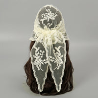 Adult Women's Triangular Lace Polyester Hair Scarf Accessory