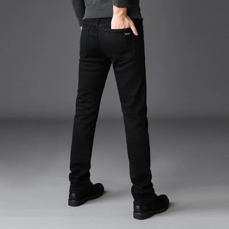 Spring Autumn Men Classic Fashion Brand Jeans Homme Man Soft Stretch Black Biker Masculino Denim Trousers Mens Pants Overalls - Buy online at  Vibe In Cart.