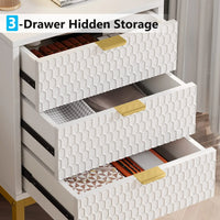 Tribesigns Modern Nightstand, 25.8" Tall Bedside Table with 3 Drawers, Contemporary End Side Table with Storage for Bedroom - Buy online at  Vibe In Cart.