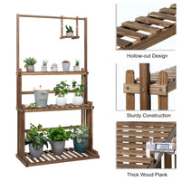 Heavy Duty Hanging Plant Stand Multiple Wood Flower Potted Rack Planter Shelving Unit for Indoor Outdoor - Buy online at  Vibe In Cart.
