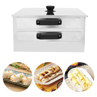 Open Chinese Rice Noodle Roll Food Steamer with Extra Tray Stainless Steel Square Tier/Layer Cooking Cuisine Guangdong Cookware - Buy online at  Vibe In Cart.