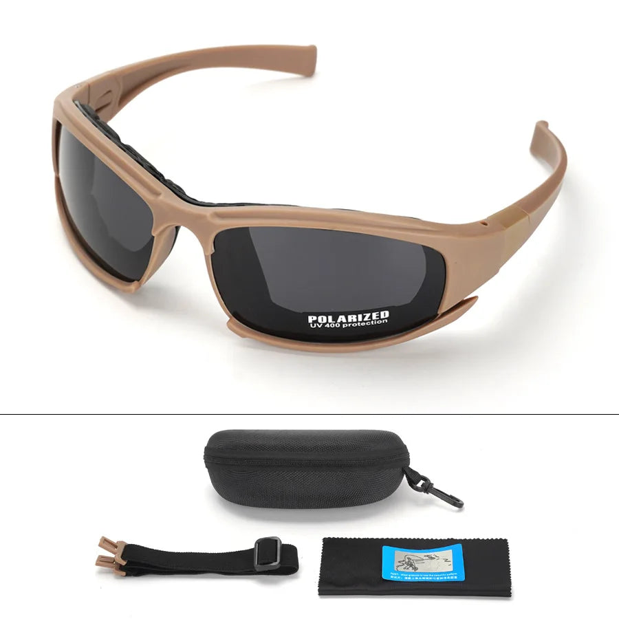 2025 4-Lens Tactical Goggles - Polarized, Windproof & Dustproof Safety Glasses for Outdoor Sports (Climbing, Cycling, Fishing) - Buy online at  Vibe In Cart.