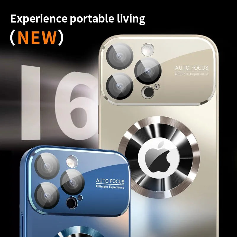 Matte Metallic Protective Phone Case with Magnetic and Camera Protection