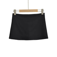 Women Low Rise Mini Skirt With Take The Short Cut Detail Slim Fit Mini Skort