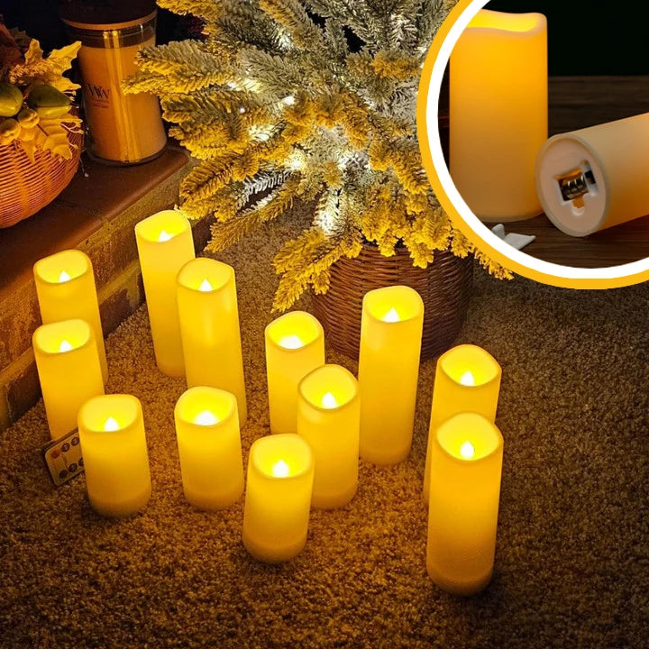 12-120PCS Wedding LED Candles Flickering Decor Flameless Candles Battery Operated with Remote Control Tealight Dinner Home Party - Buy online at  Vibe In Cart.