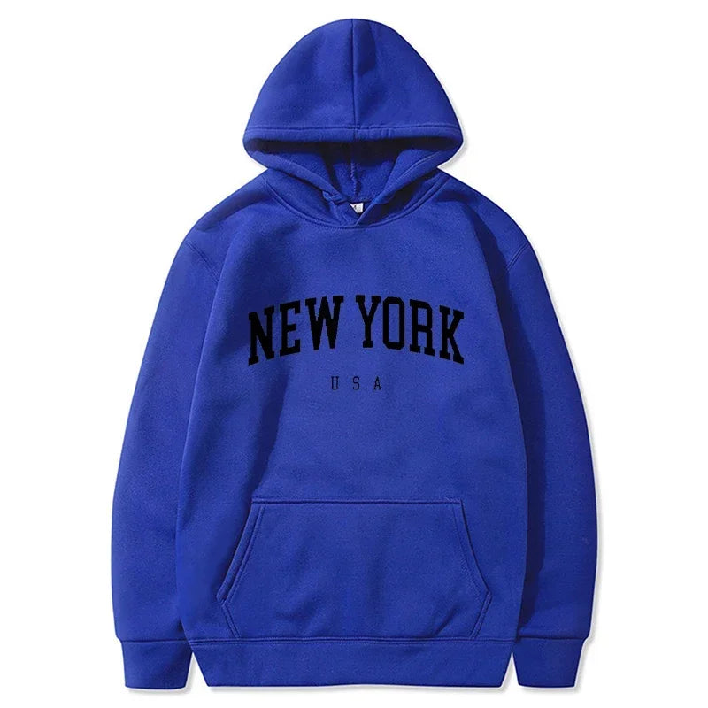 Men Women New York U.S.A City Hoodies Fashion Letter Printed Graphic Sweatshirts Loose Casual Harajuku Hooded Pullover Sportwear - Buy online at  Vibe In Cart.