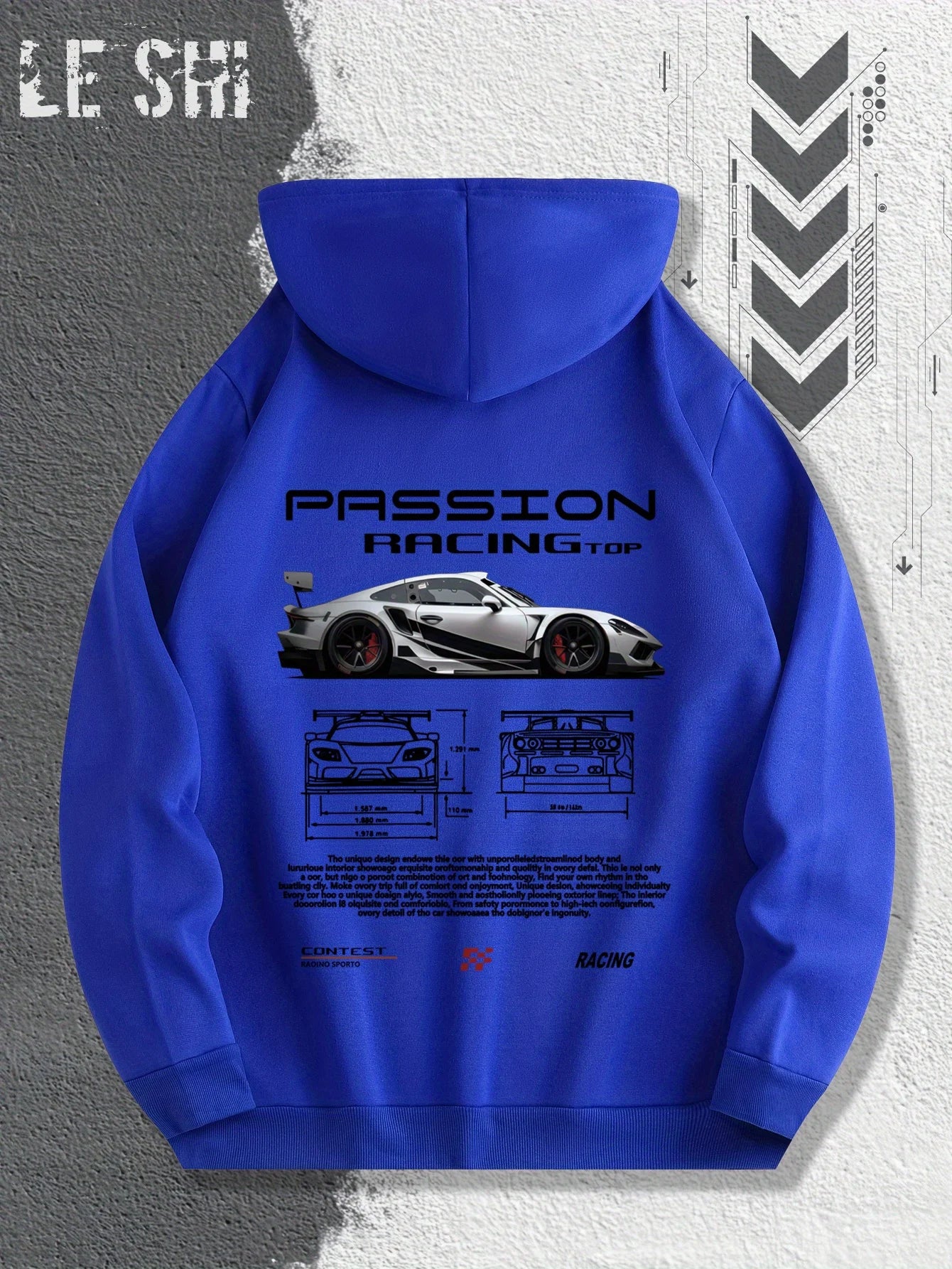 Men'S Passionate Racing Graphic Hoodie Featuring Race Cars and Sports Car Illustrations, Perfect for Everyday Wear - Buy online at  Vibe In Cart.