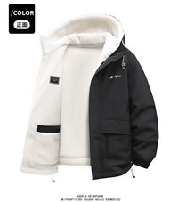Reversible Winter Lamb  Fleece Hooded Jacket Streetwear Men Women Reversible Cotton Jackets Casual Zipper Thick Warm Coat - Buy online at  Vibe In Cart.
