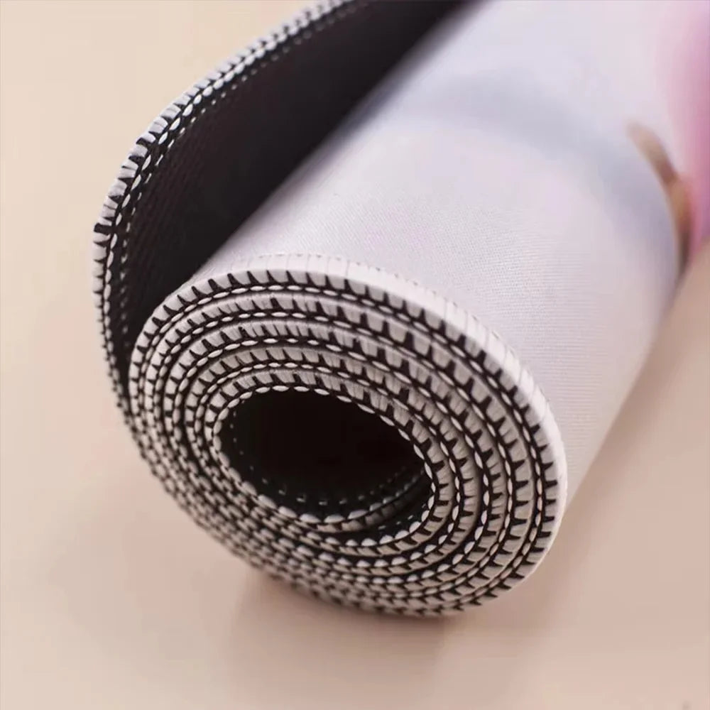 XXL Gray Rubber Mouse Pad With Stitched Edges For Gaming