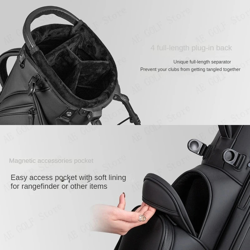 PLAYEAGLE Golf Stand Bag with Stand Lightweight Golf Bag for Men Multifunction PU Leather Golf Rack Bag - Buy online at  Vibe In Cart.