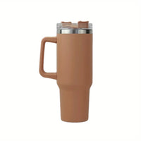 40oz Tumbler Vacuum Insulated Thermos Custom Travel Cup Stainless Steel Water Bottle Coffee Mugs With Handle Outdoor Drinkware - Buy online at  Vibe In Cart.