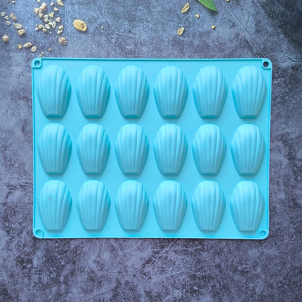 1pc 18 Cavity Madeleine Silicone Cake Mold Shell shaped Chocolate Cookie Biscuit Mould Handmade Silicone Bakeware Tools - Buy online at  Vibe In Cart.