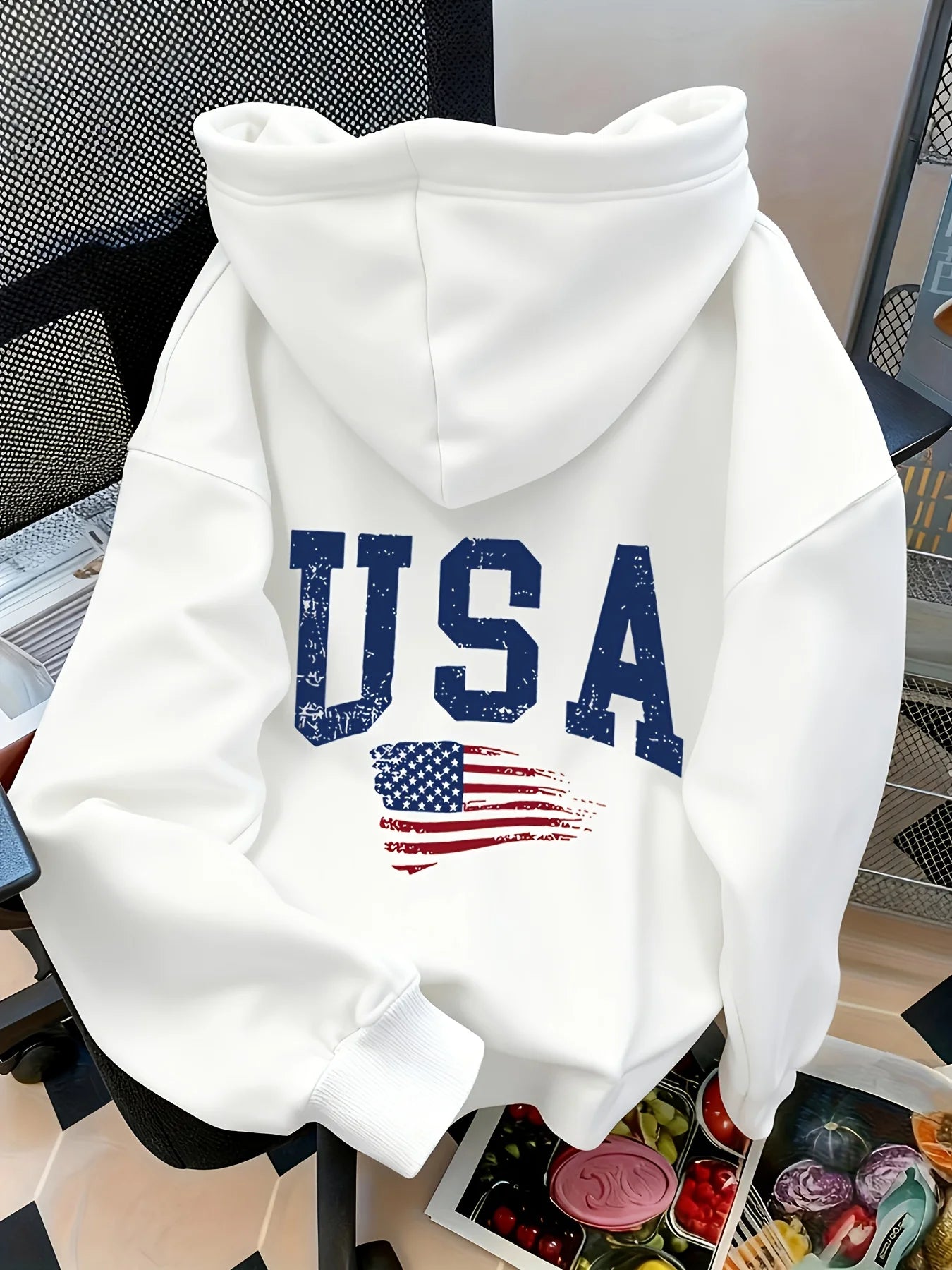 Kangaroo Pocket Fleece Hoodie with Letter Pattern Back Print 2025 Autumn Winter New Men's Women's Styles New Pure Cotton Hoodie - Buy online at  Vibe In Cart.