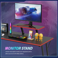 Gaming Desk L Shaped Corner Computer Desk, Home Office Desks Writing Workstation with Large Monitor Stand Easy to Assemble - Buy online at  Vibe In Cart.