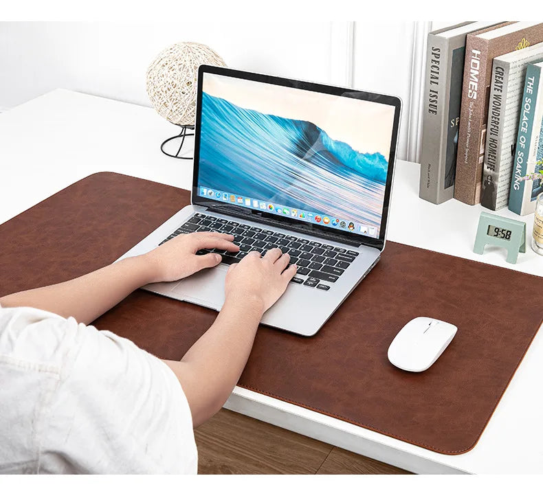 Waterproof Leather Desk Mat for Computer, Non-Slip and Easy to Clean