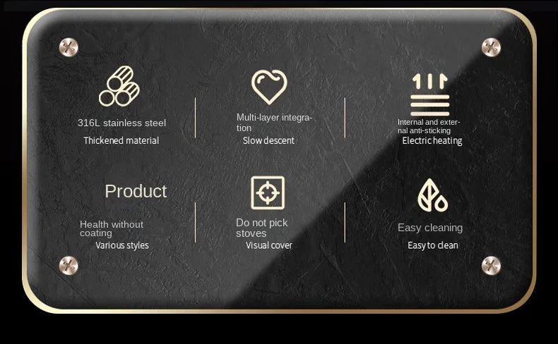 316 Stainless Steel Frying Pan Wok NonStick Pan Fried Steak Pot Uncoated Kitchen Cookware For Gas Stove and Induction Cooker Wok - Buy online at  Vibe In Cart.