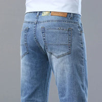 2024 Thin or Thick Material Slim Fit Men's Luxury Classic Style Men Jeans Business Stretch Denim Male Trousers Clothing - Buy online at  Vibe In Cart.