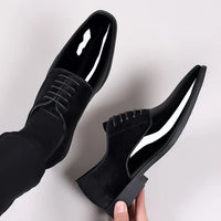 Men's Oxford Shoes Lace up Formal High Gloss Low Top Square Toe Suit Tuxedo Dress Shoes for Business Casual Shoe for Mens - Buy online at  Vibe In Cart.