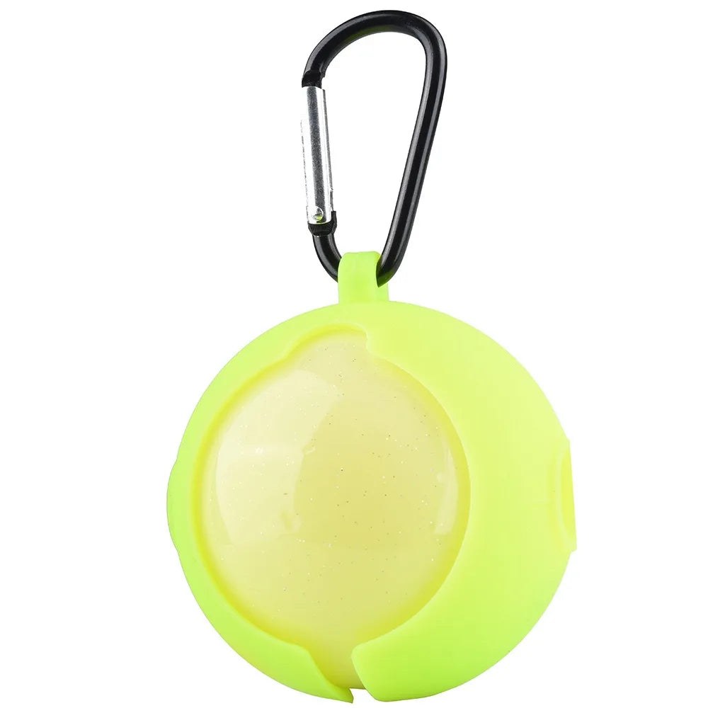 Portable PU Golf Ball Storage Bag with Silicone Sleeve and Carabiner Clip