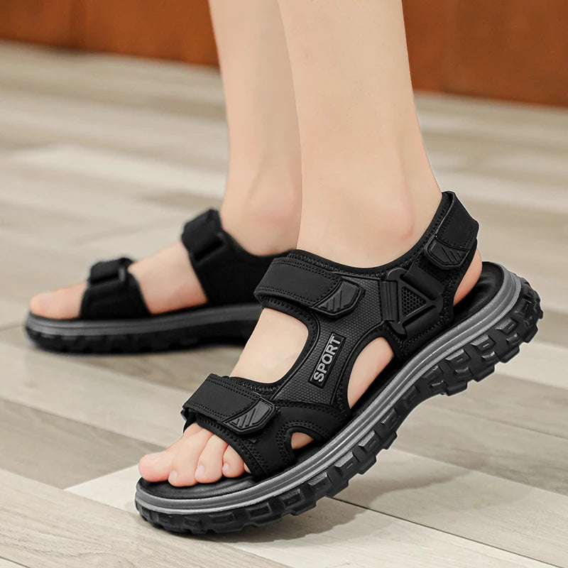 Sandals men summer fashion new style outdoor wear soft sole wear-resistant anti slip anti odor breathable dual-use beach sandals - Buy online at  Vibe In Cart.