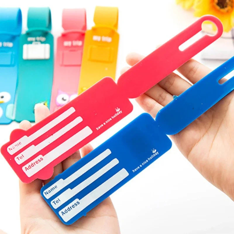 Animal Print PU Material Luggage Tag for Suitcases 23.5cm x 4cm