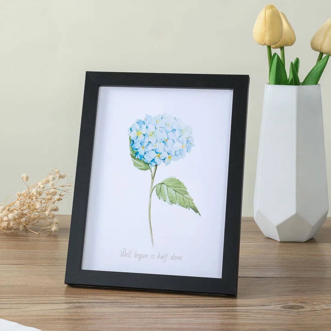 Wooden Rectangle Photo Frame for Wall and Stand Display in Various Sizes