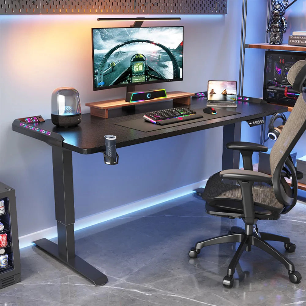 Height Adjustable Desk Motion Electric Sit Stand Up Down Computer Table Modern Lift Motorized Gaming Desktop Home Office Desks - Buy online at  Vibe In Cart.