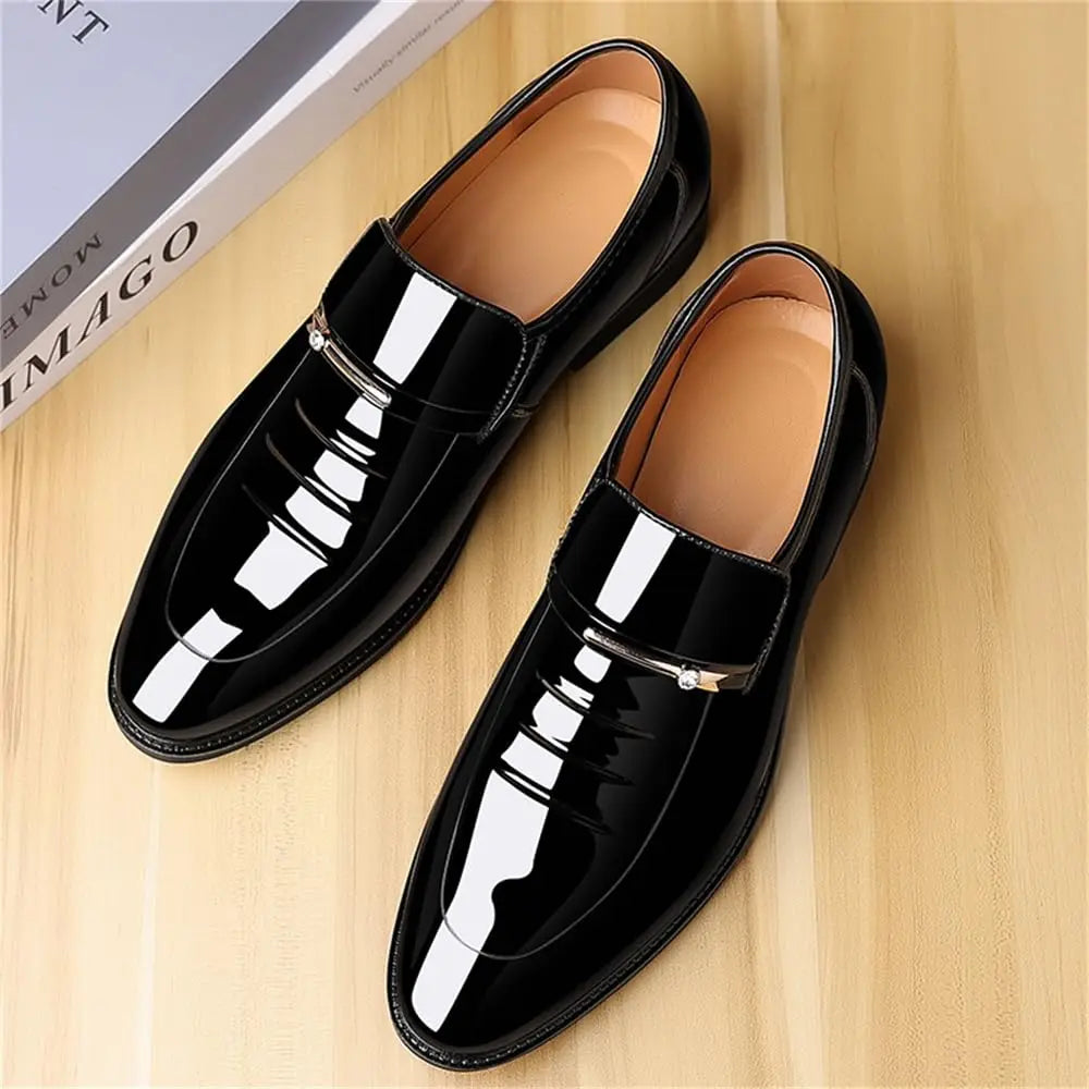 Mens Dress Shoes Formal Business Oxford High Gloss Patent Slip On Loafers Comfortable Casual Driving Boat Shoe For Men - Buy online at  Vibe In Cart.