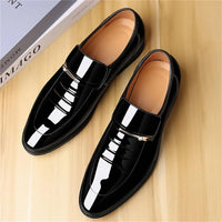 Mens Dress Shoes Formal Business Oxford High Gloss Patent Slip On Loafers Comfortable Casual Driving Boat Shoe For Men - Buy online at  Vibe In Cart.
