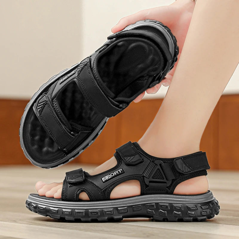Sandals men summer fashion new style outdoor wear soft sole wear-resistant anti slip anti odor breathable dual-use beach sandals - Buy online at  Vibe In Cart.