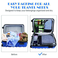 5 Piece Polyester Mesh Compression Packing Cubes for Suitcase