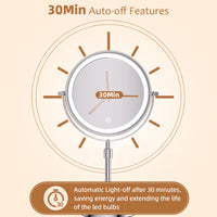 8 Inch Makeup Mirror With Light Lamp 10X Magnification 3 Color Lights,Adjustable Brightness Height Standing Cosmetic Mirror - Buy online at  Vibe In Cart.