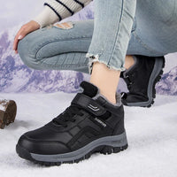 Winter Women Leather Outdoor Ankle Boots Autumn Hiking Velvet Warm Shoes Trekking Mountain Sneakers Tracking Treking Plush - Buy online at  Vibe In Cart.
