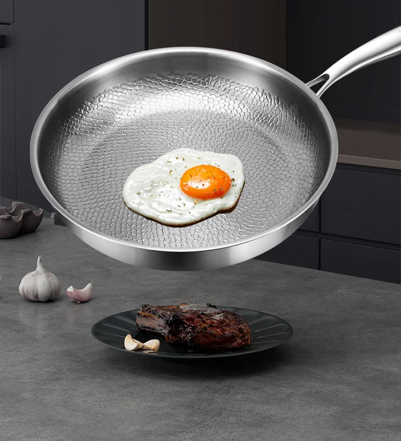 26/28/30cm German Pure Titanium Frying Pan Non-stick Frying Pan Uncoated Fish Scale Hammer Pattern Titanium Alloy Cookware - Buy online at  Vibe In Cart.