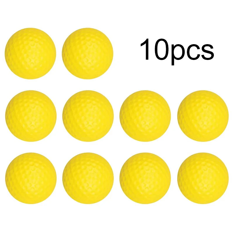 Yellow Plastic Golf Balls for Indoor Outdoor Practice, 2-10 Pack
