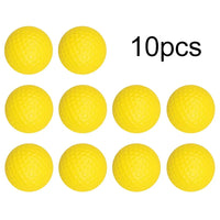 Yellow Plastic Golf Balls for Indoor Outdoor Practice, 2-10 Pack
