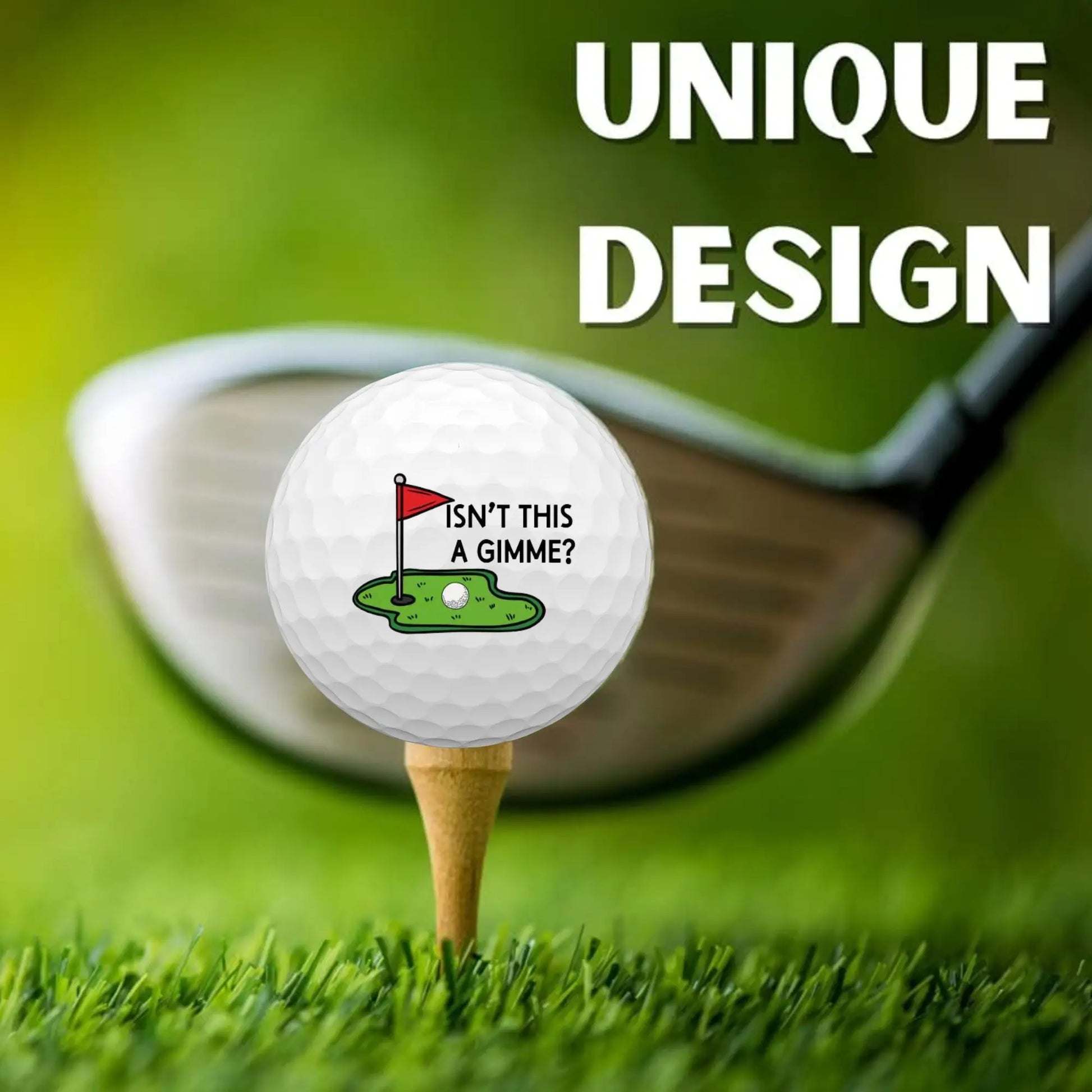 Pack Of 2 Funny Standard Golf Balls With Two Different Styles