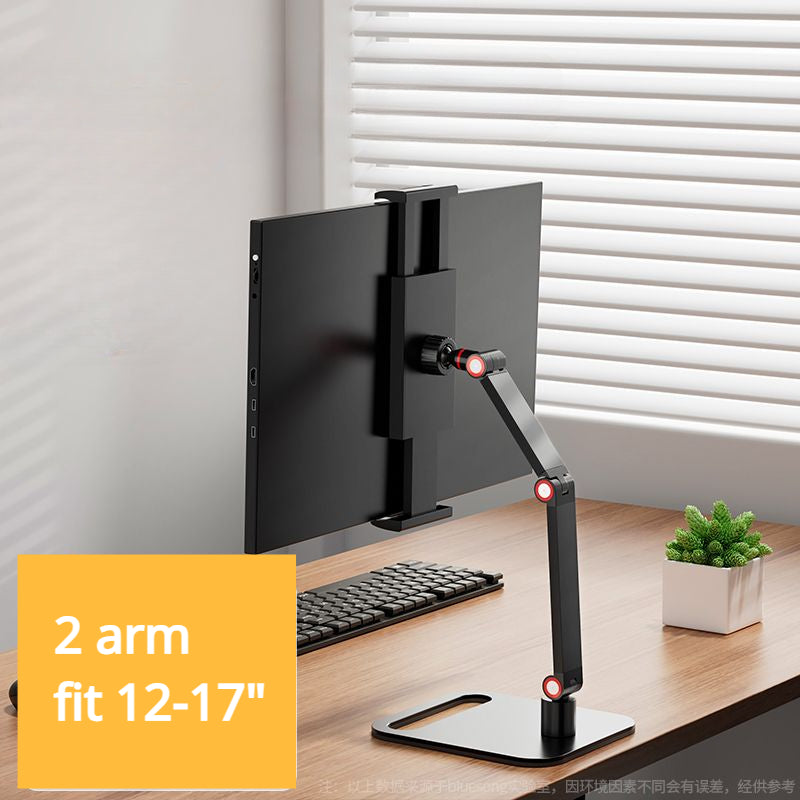 Folding Monitor Desk Stand With Vesa Mount For 12-17.3 Inch Screens