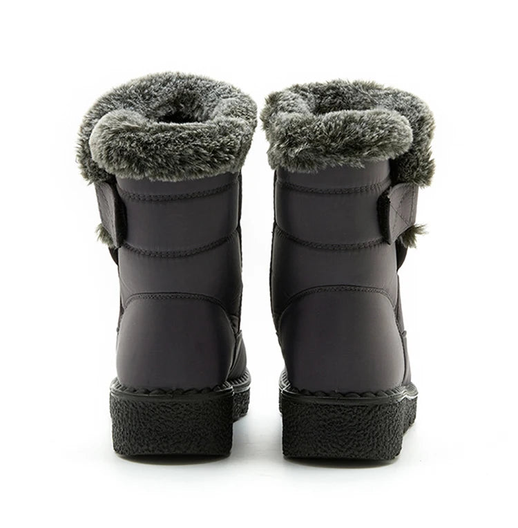 Boots Waterproof Fur Boots For Snow Women's Winter Shoes Low Heels Women Middle Boots Winter Footwear Warm Combat Shoes Woman - Buy online at  Vibe In Cart.
