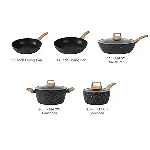 16PCS  Pots and Pans Set Non Stick Cookware Set Nonstick with Cooking SetAnd 21-piece sets are available for selection - Buy online at  Vibe In Cart.