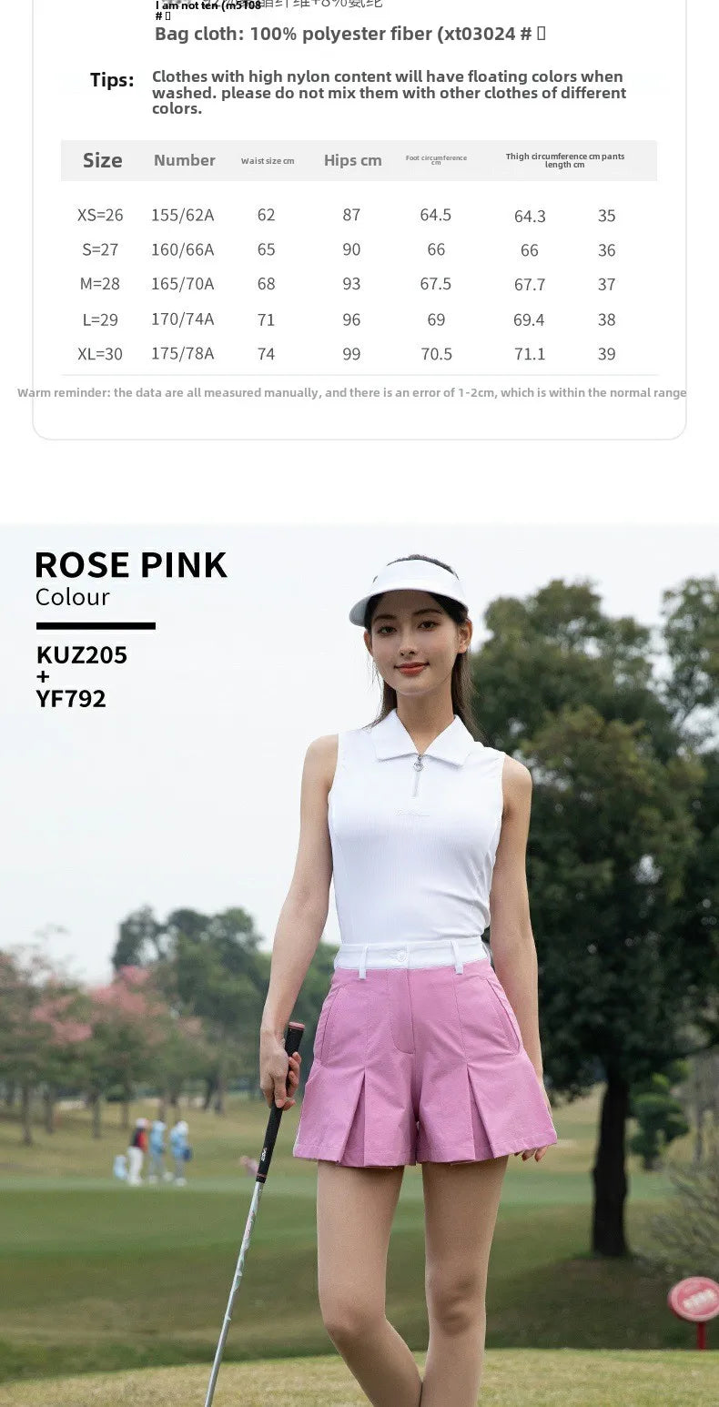 PGM Women Golf Shorts Spring/Summer Wear for Woman KUZ205