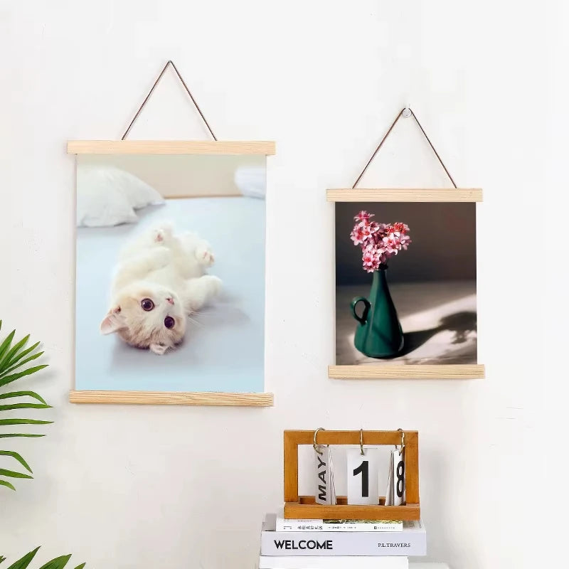 Magnetic Frames Teak Pine Wood Picture Poster Hanger Frame For Wall Art Canvas Print Painting Kids Room Home Decor 30x40 40x60CM - Buy online at  Vibe In Cart.