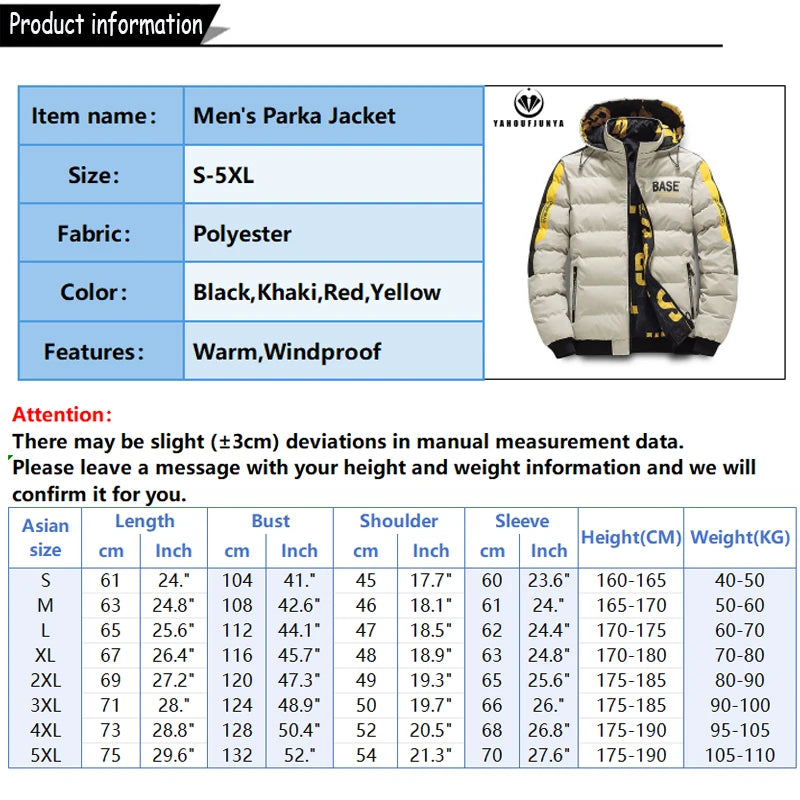 Winter Men Outdoor Windbreak Brand Removable Hooded Jacket Men Windbreak Thick Warm Casual Fashion Parka Jacket Coat Male Hots - Buy online at  Vibe In Cart.