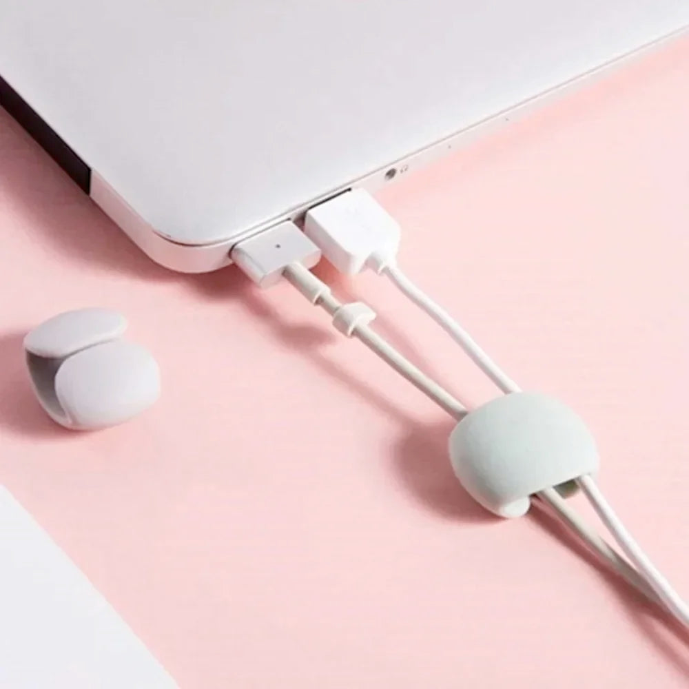 Silicone Adhesive Cable Clips for Wire Management, 3x2.3cm, 5-20 Pack