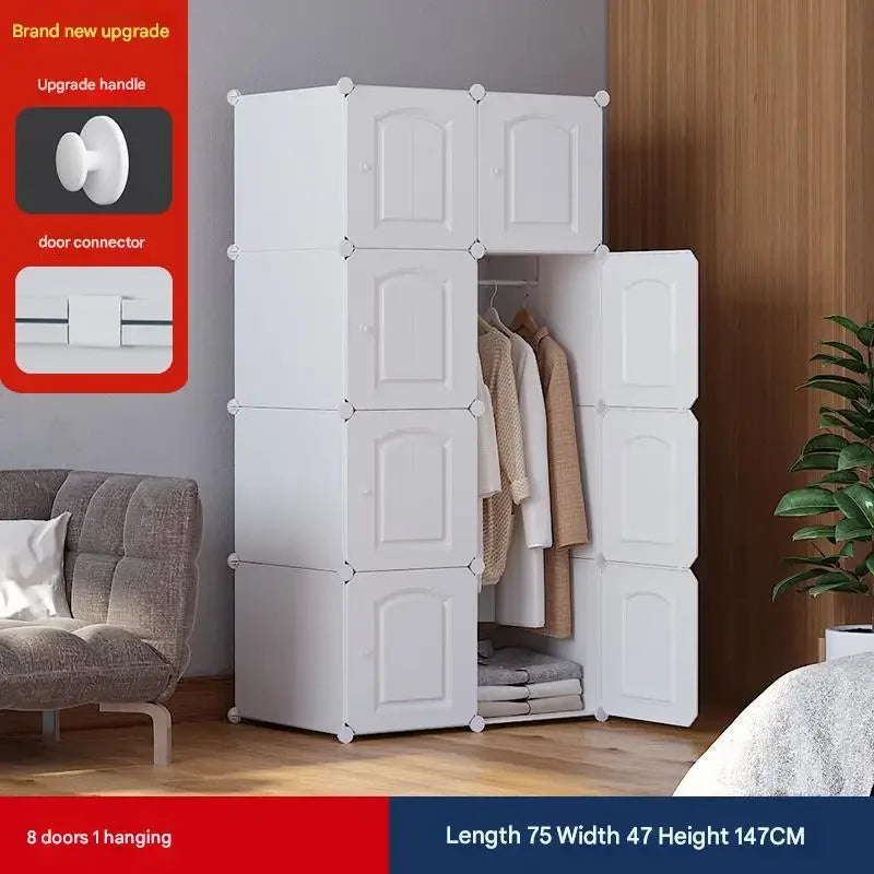 Modern Wooden Wardrobe with Shelves for Jewelry and Makeup