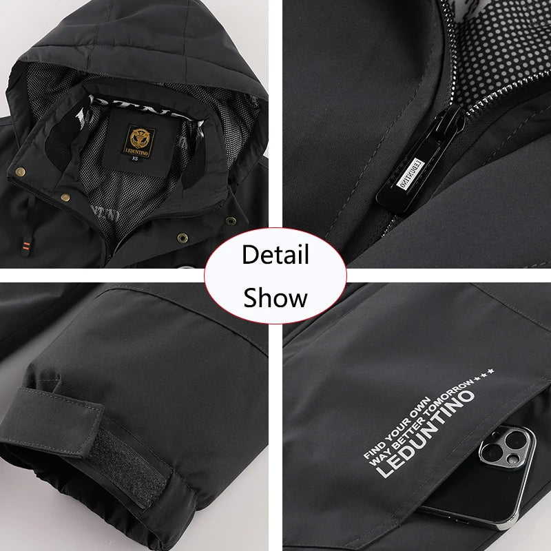 Winter Men Outdoor Windbreak Warm Travel Jacket Men Hooded Casual Fashion Sport Waterproof Climbing Trekking Jacket Male Coat - Buy online at  Vibe In Cart.