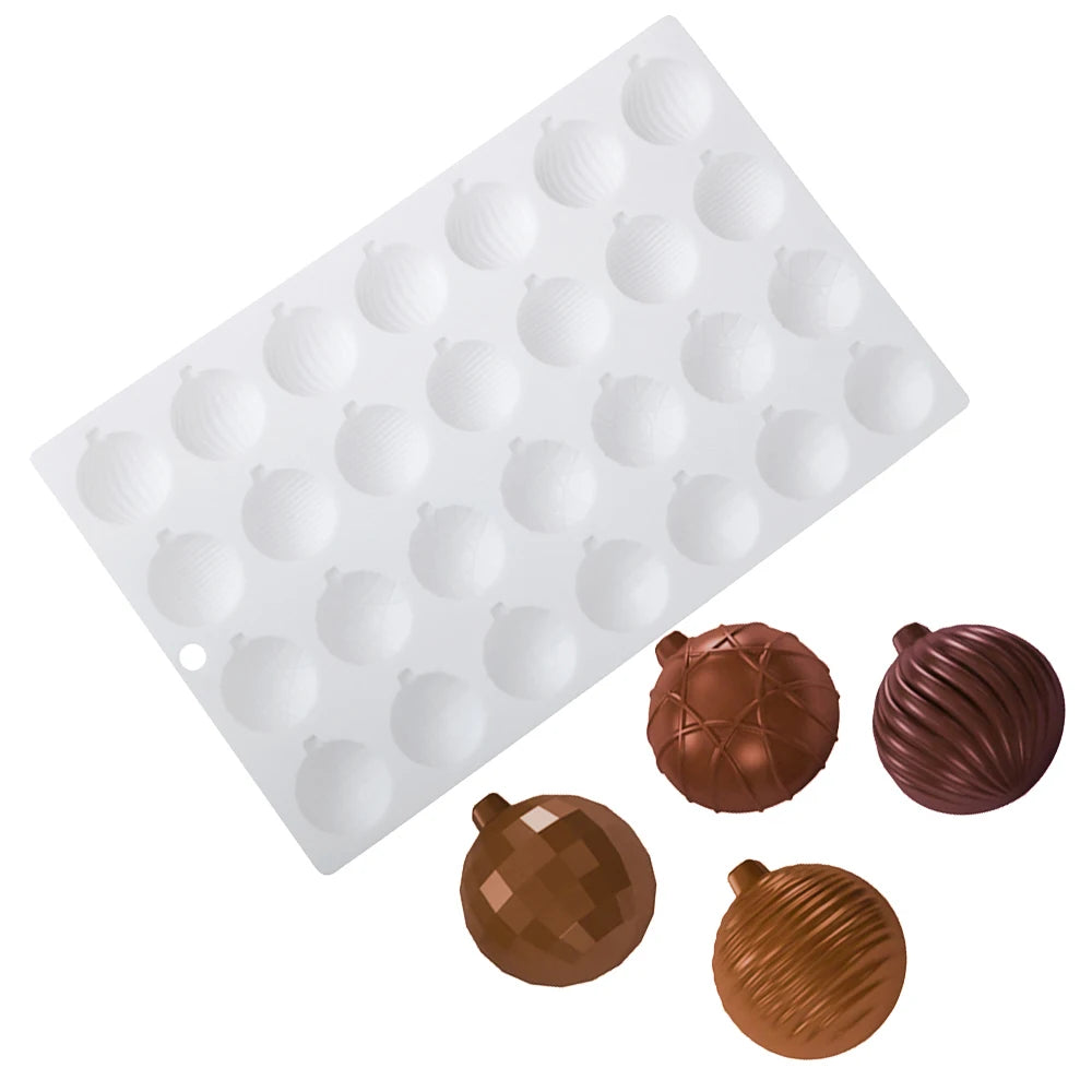 28-Cell Christmas Lantern Decorative Ball Design Chocolate Mold Candy Tools Silicone Cake Mold Dessert Bakeware Kitchen Baking S - Buy online at  Vibe In Cart.