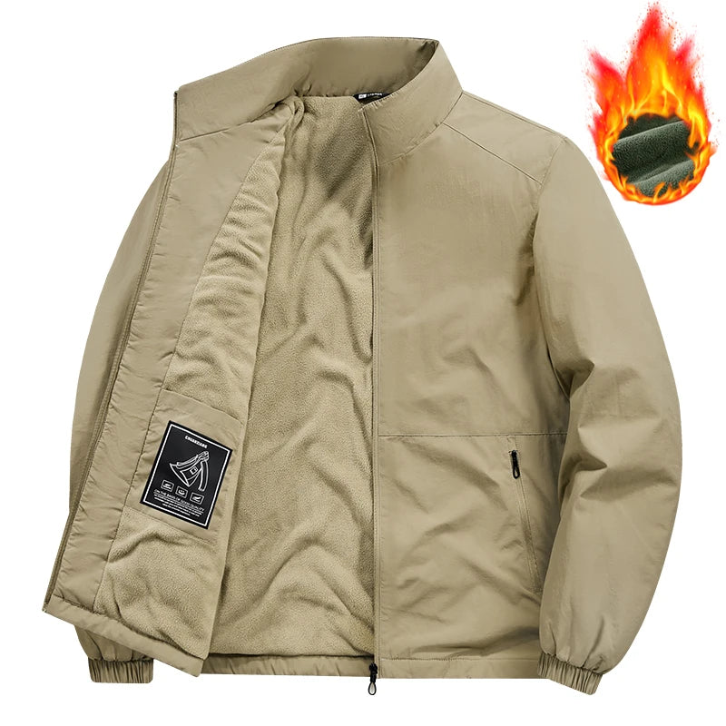 New Men Thick Warm Winter Jackets Casual Stand Solid Color Coats Outwear Men's Clothing Top - Buy online at  Vibe In Cart.