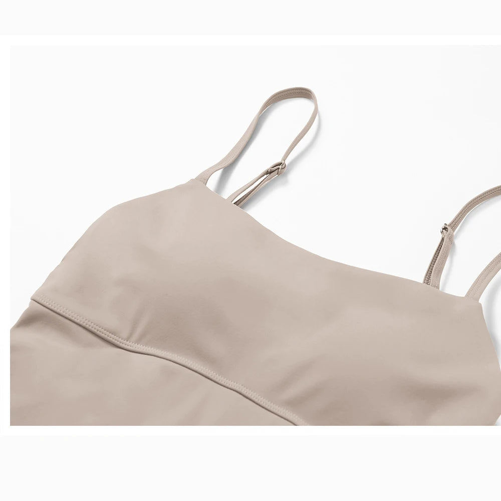 Women's summer tennis skirt built-in shorts and bra sleeveless backless workout sports golf dress  tennis dress for fitness